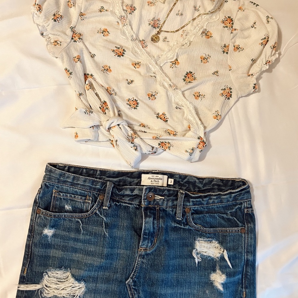 Floral Wrap Top